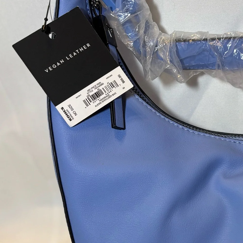 Simply Vera Vera Wang Blue Crescent Shoulder Bag. NWT